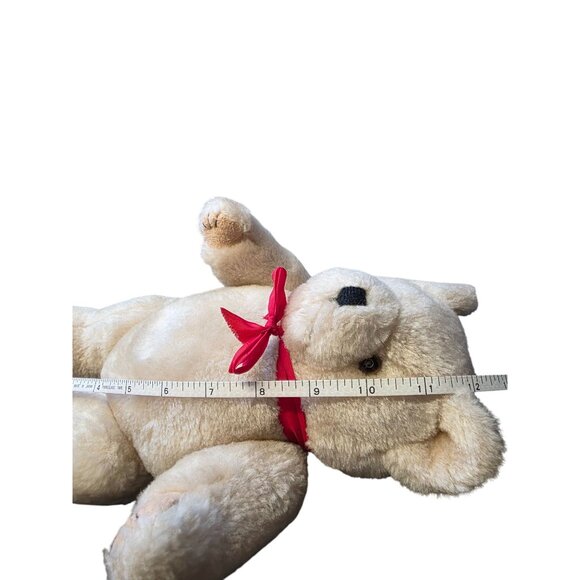 Vintage Jointed Plush Teddy Bear Cream 12" Stuffed Animal - Picture 9 of 9